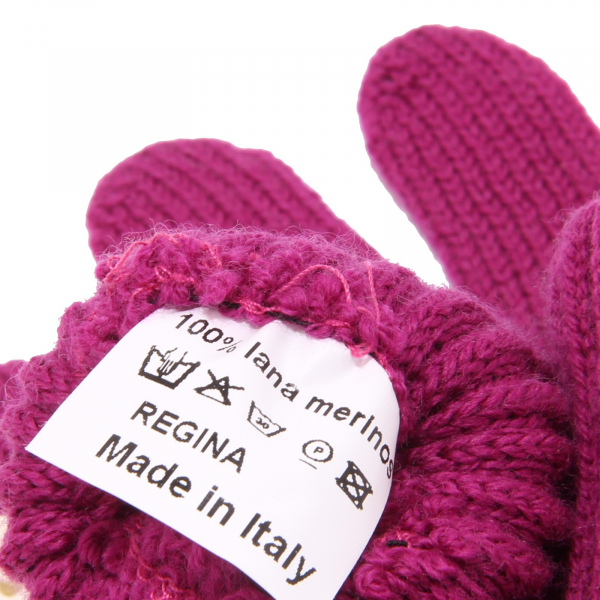 4898T guanti bimba REGINA BY ANGELA MAFFEI WOOL fuxia glove