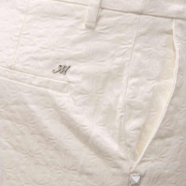 4901AE pantalone donna MASON'S white cotton trouser woman