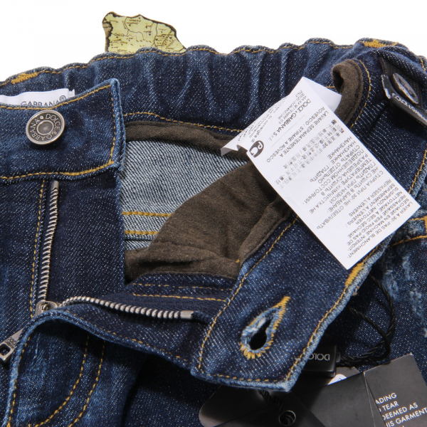 4907U jeans bimba DOLCE&GABBANA D&G blu denim trouser pant kid