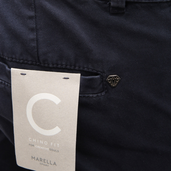 4928AD pantalone donna MARELLA SPORT blue cotton trouser woman