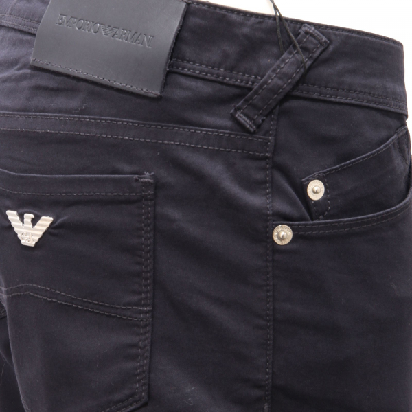 4944AE pantalone donna EMPORIO ARMANI J28 SKINNY FIT blue navy trouser woman