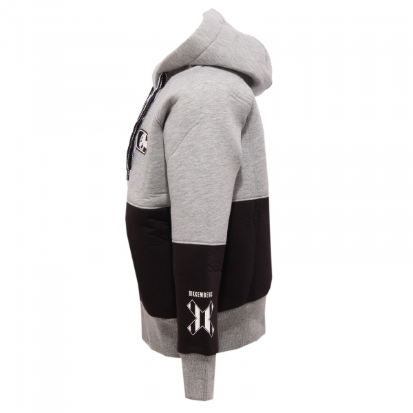 4944W felpa bimbo BIKKEMBERGS full zip boy grey/black neoprene sweatshirt