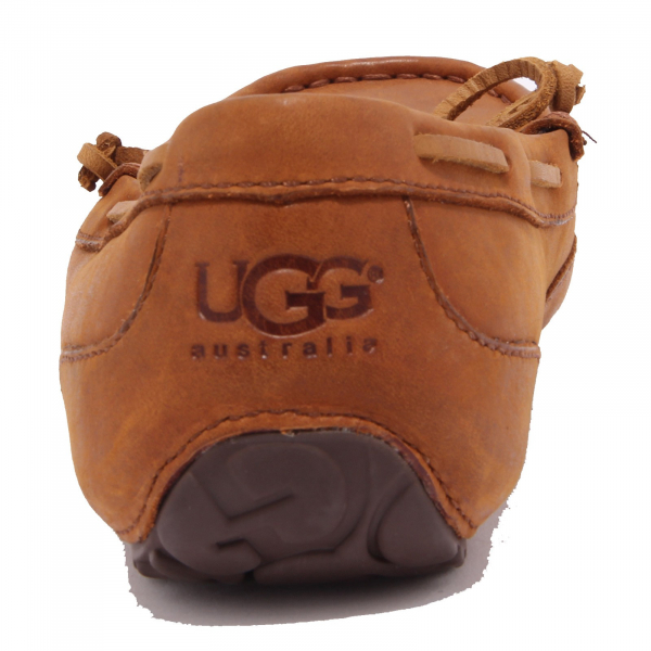 4946AA (SAMPLE - NO BOX) SCRATCHED SPOTTED mocassino uomo BROWN UGG loafer man