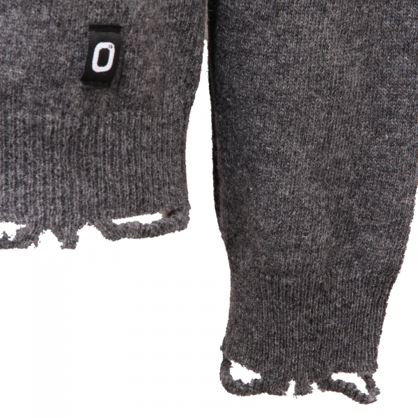 4948AF maglione cardigan uomo OFFICINA36 grey mix wool sweater man