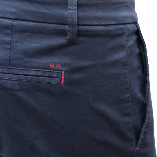 4953AD pantalone donna MANUEL RITZ blue cotton trouser woman