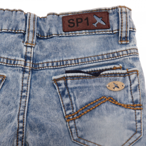 4963AB bermuda bimbo BOY SP1 jeans denim delave shorts kid