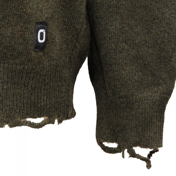 4967AF maglione uomo OFFICINA36 effect vintage green wool sweater man