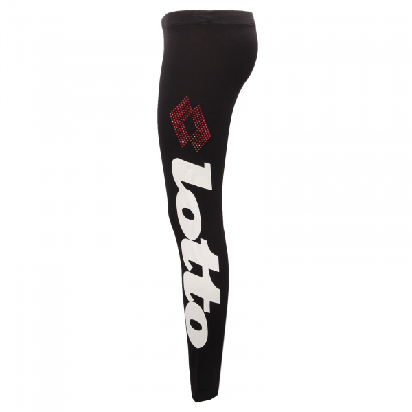 4972AE leggings donna LOTTO black print strass pants woman