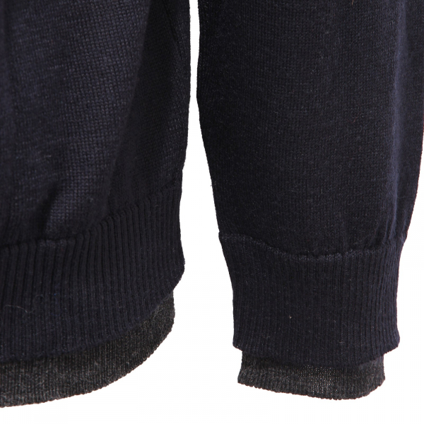 4977AF maglione uomo OFFICINA36 blue wool blend v-neck sweater man
