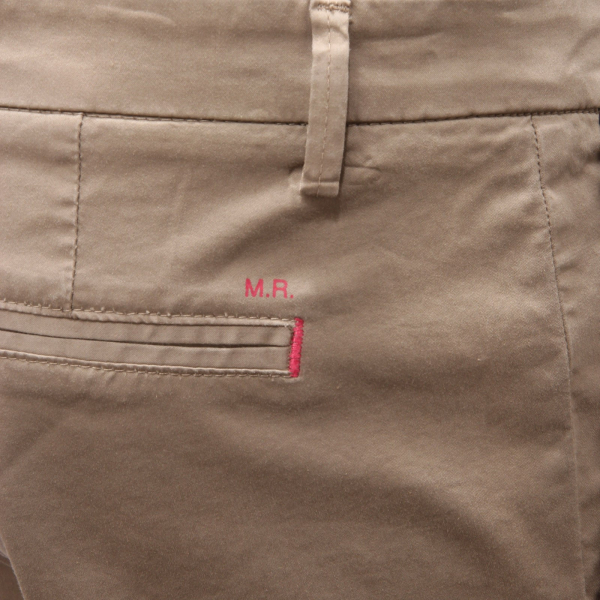 5010AD pantalone donna MANUEL RITZ khaki cotton trouser woman