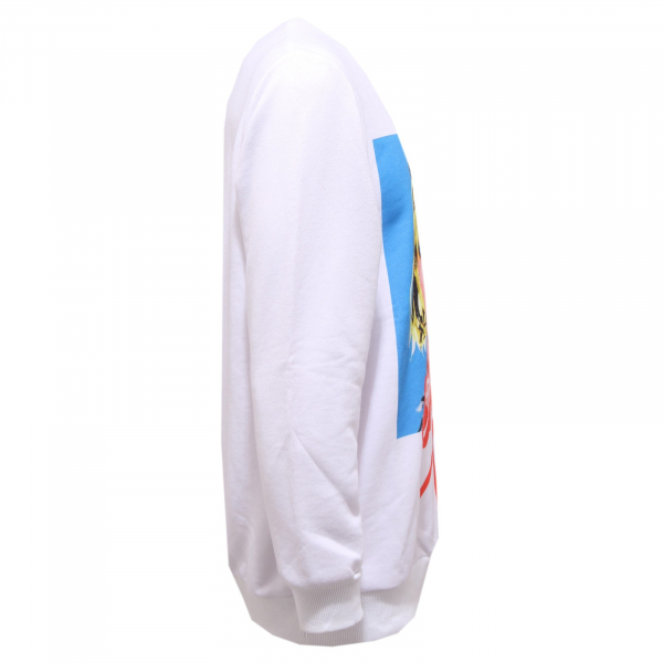 5018Q felpa uomo MINIMAL MNML bianco sweatshirt men