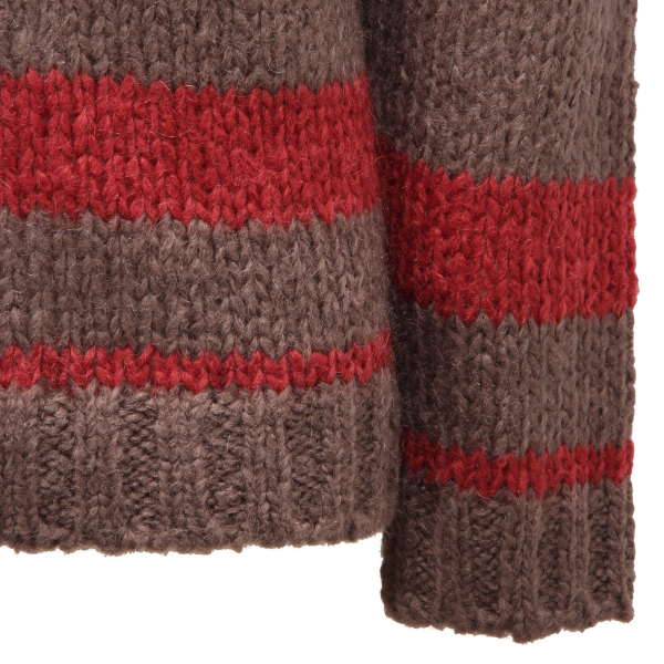 5035AF maglione uomo OFFICINA36 brown/red wool blend sweater man