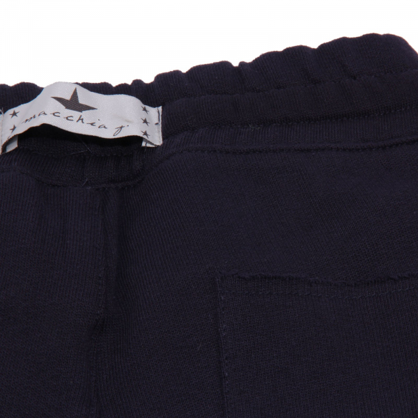5047AB bermuda tuta bimbo BOY MACCHIA J. blue sweatpant shorts kid
