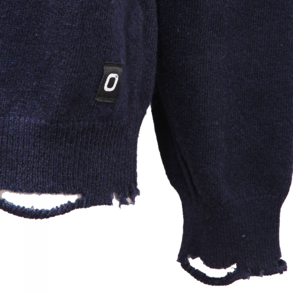 5058AF maglione cardigan uomo OFFICINA36 blue wool sweater man