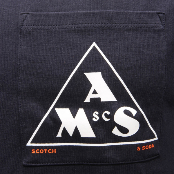 5073AI maglia uomo SCOTCH & SODA man cotton t-shirt blue 
