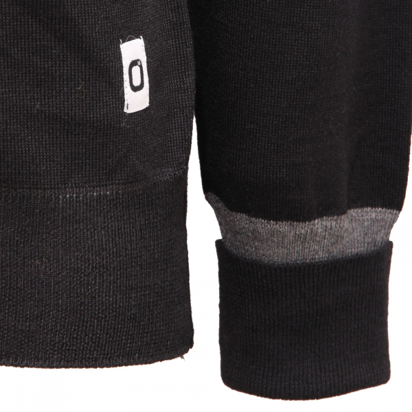 5075AF maglione cardigan uomo OFFICINA36 black wool mix sweater man