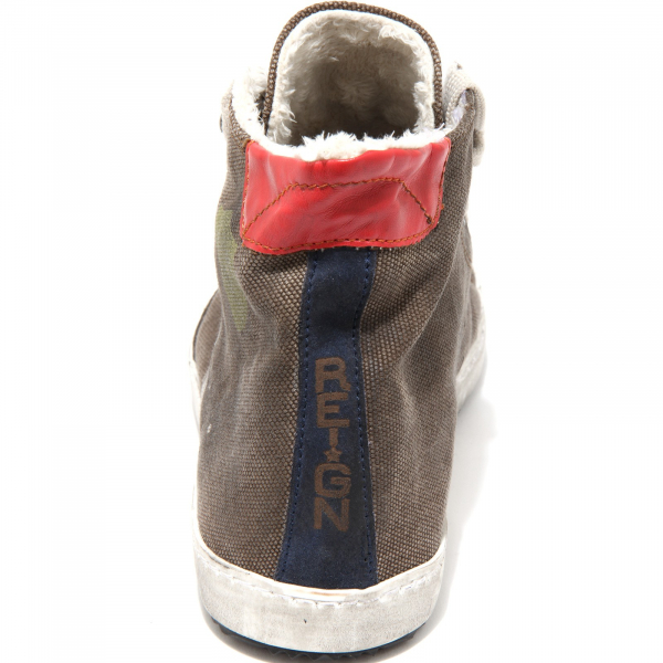 50927 sneaker uomo REIGN OUTLET INSIDE ECO FUR brown shoe men