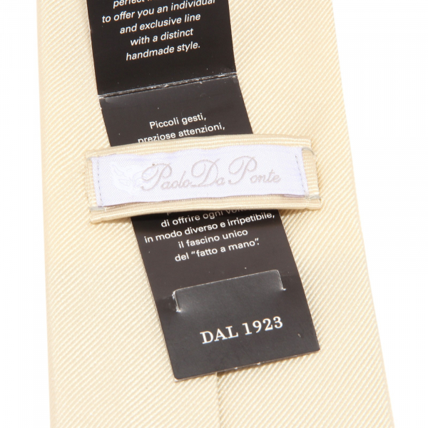 5101S cravatta uomo PAOLO DA PONTE seta avorio silk tie men