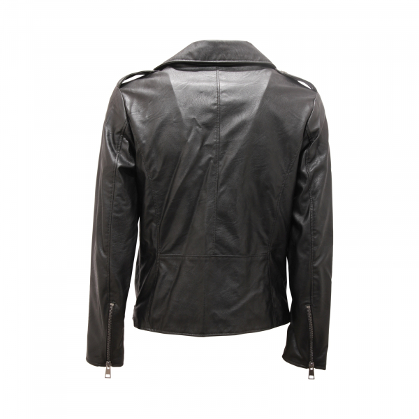 5122AR giubbotto uomo IMPERIAL chiodo  man veg-leather jacket black