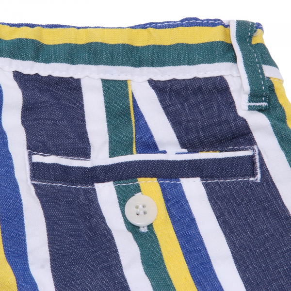 5124AB bermuda bimbo BOY IL GUFO multicolor stripes garment dyed shorts kid
