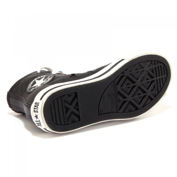 5157U sneaker pelle bimbo CONVERSE ALL STAR scarpe nero shoe kid