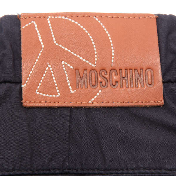 5169AE pantalone bimbo boy MOSCHINO blue cotton trousers kids