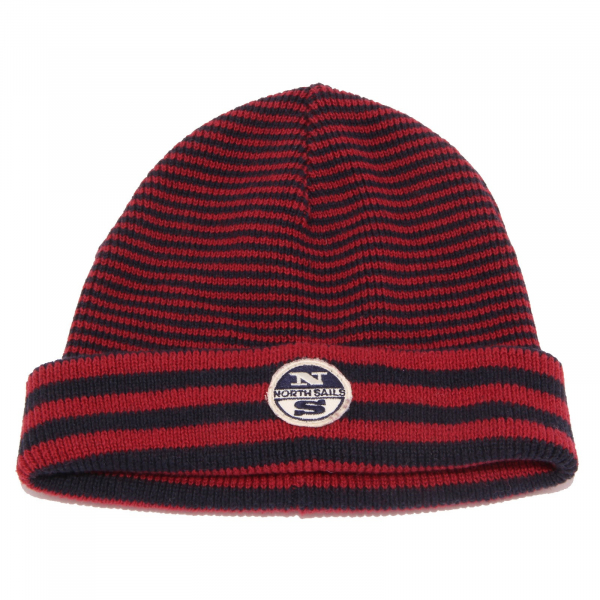 5185T cuffia bimbo NORTH SAILS cotton/cashmere blue/red beanie kid