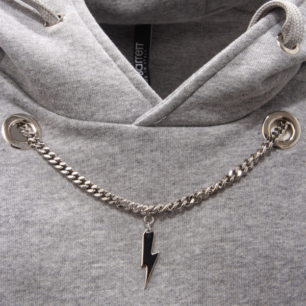 5191AD felpa uomo NEIL BARRETT grey hooded sweater man
