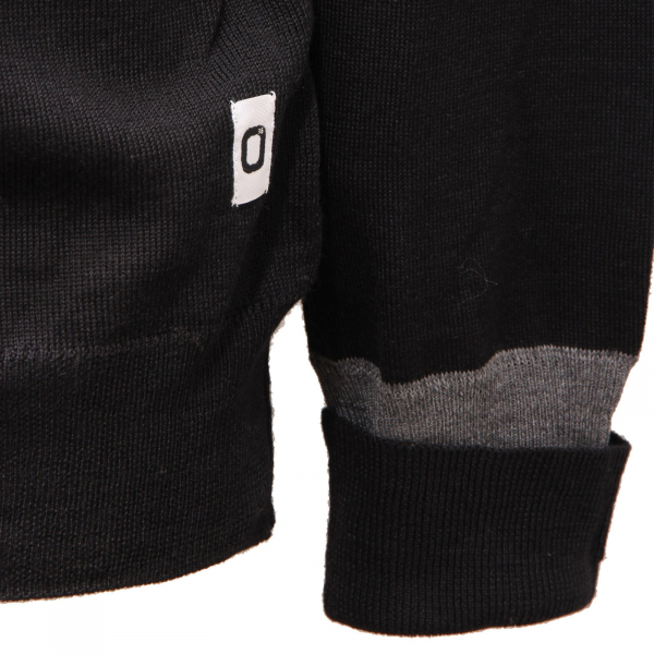 5216AF cardigan uomo OFFICINA36 black wool blend sweater man