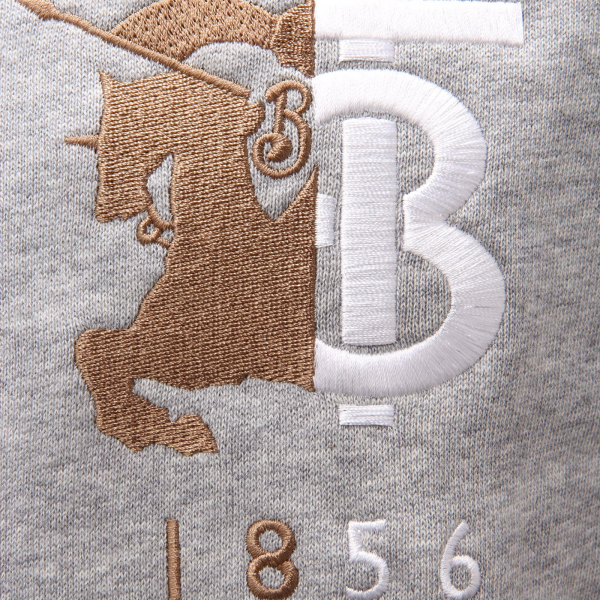 5233AD felpa uomo BURBERRY LONDON ENGLAND grey hooded sweater man