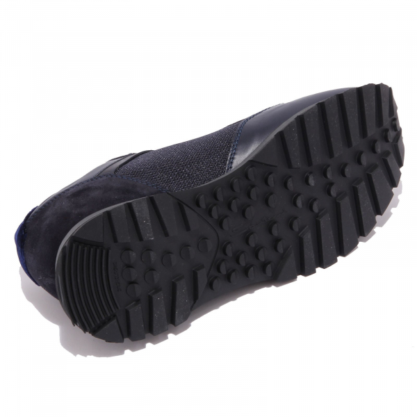 5264AB sneakers uomo SANTONI suede blue shoe men
