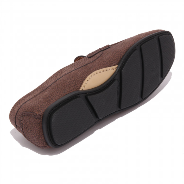 mocassino uomo SANTONI suede brown shoe loafer men