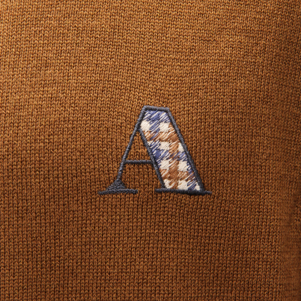 5334AF maglione uomo AQUASCUTUM light brown wool sweater men