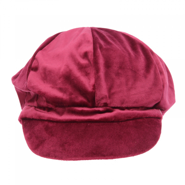 5342AG cappello donna HAT YOU bordeaux velvet effect hat woman