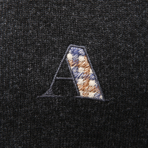 5350AF maglione uomo AQUASCUTUM dark grey viscose/wool turtleneck sweater man