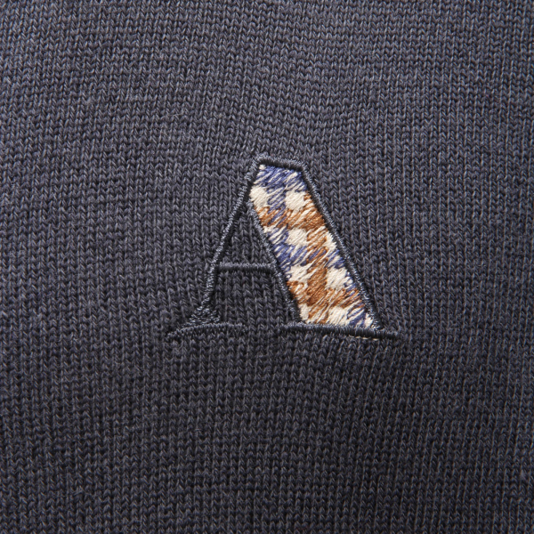 5357AF maglione uomo AQUASCUTUM dark grey wool sweater man