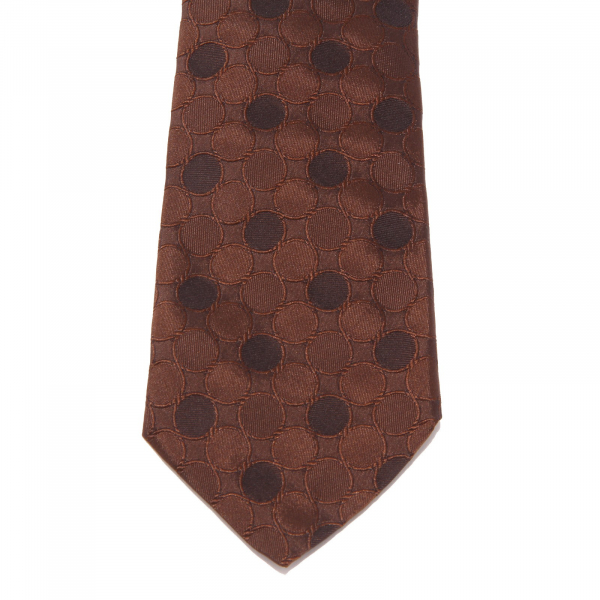 5367S cravatta uomo NO BRAND seta marrone brown silk tie men
