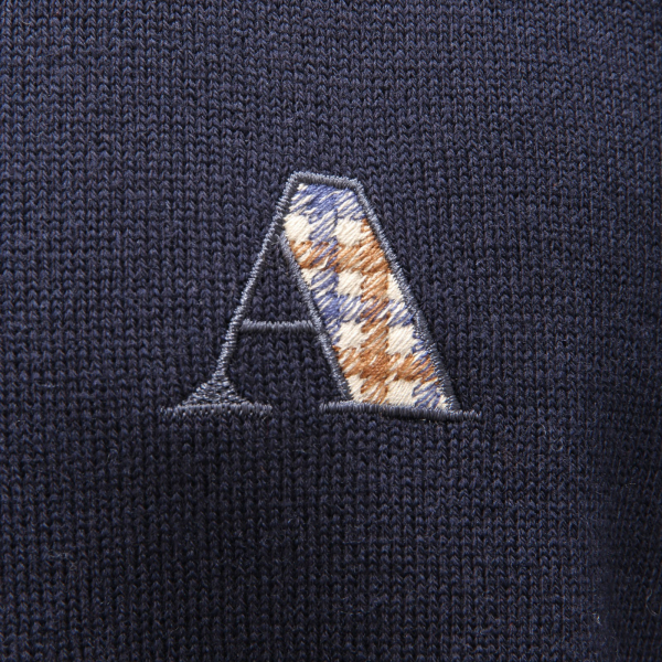 5369AF maglione uomo AQUASCUTUM blue wool sweater man