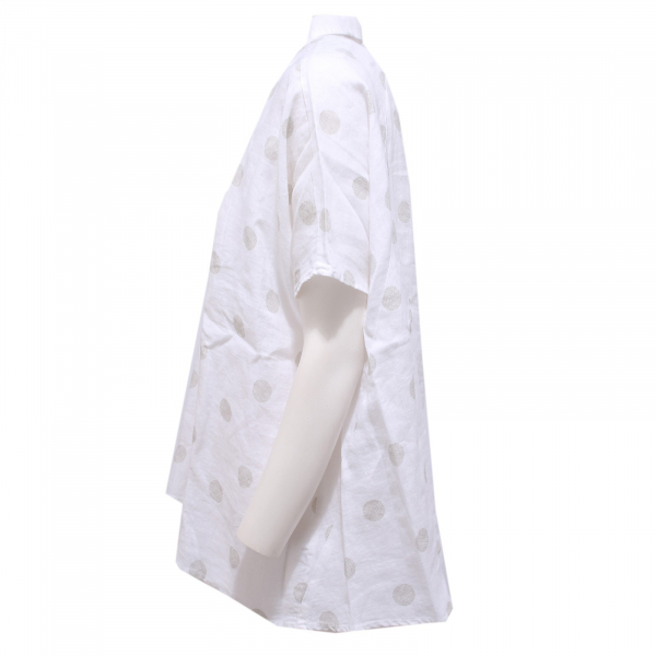 5378Y camicia donna BARBOUR white linen short sleeve shirt woman