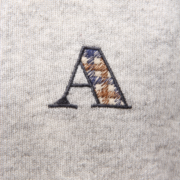 5384AF maglione uomo AQUASCUTUM grey viscose/wool v-neck sweater man