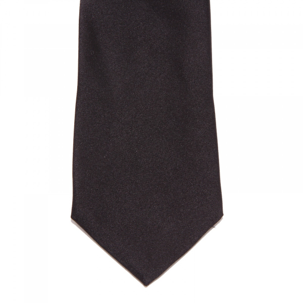 5386S cravatta uomo D BY D raso di seta nero satin silk tie men