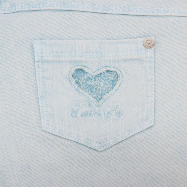 5387AB  bermuda bimba GIRL TWIN-SET denim delave shorts kid