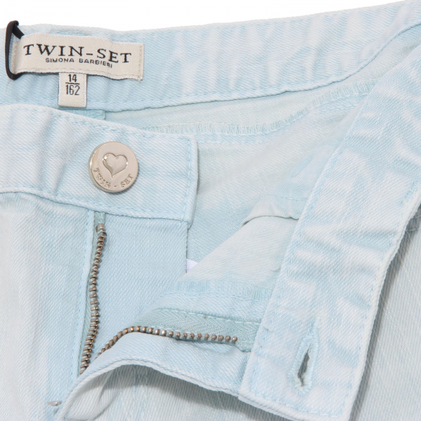 5387AB  bermuda bimba GIRL TWIN-SET denim delave shorts kid