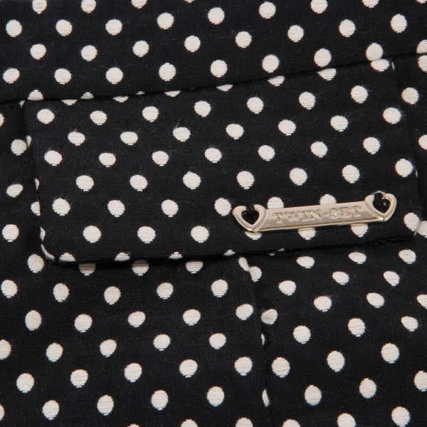5396AB bermuda bimba GIRL TWIN-SET black white pois shorts kid