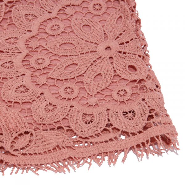5408AB bermuda bimba GIRL TWIN-SET pink embroidered cotton shorts kid