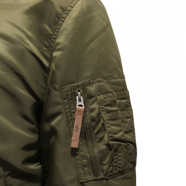 5413AZ GIUBBOTTO BOMBER UOMO ALPHA INDUSTRIES MAN PADDED JACKET GREEN