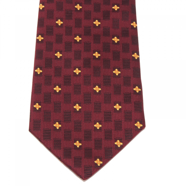 cravatta uomo BIAGIOTTI UOMO seta bordeaux/nero silk tie men
