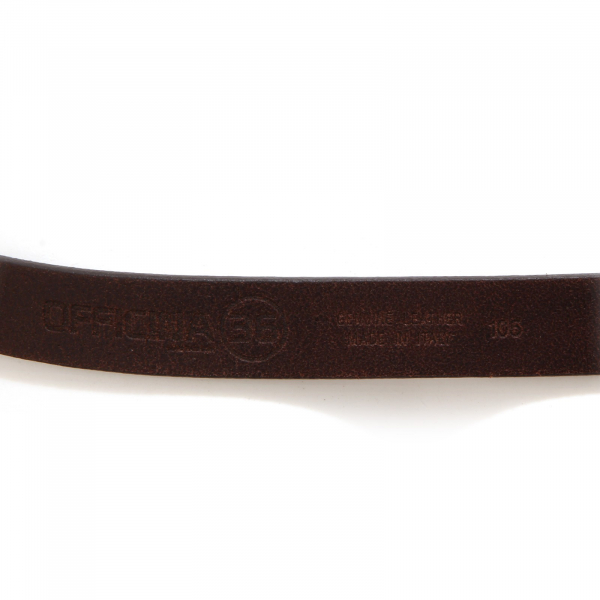5449X cintura uomo OFFICINA36 VINTAGE EFFECT pelle brown leather belt men