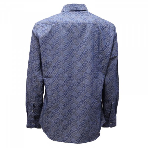 5505AI camicia uomo BASTONCINO man cotton shirt blue