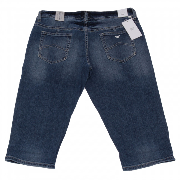 5514AB bermuda bimba GIRL ARMANI JUNIOR SUPER SLIM FIT denim WASHED shorts kid